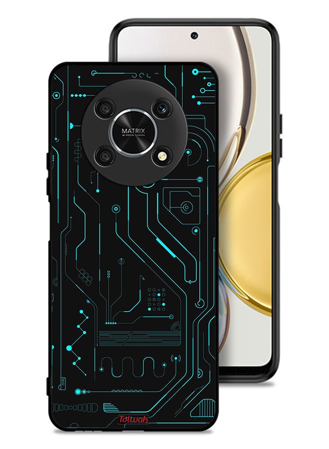 Tolwak Honor X9 5G Protective Case Cover Digital Art Circuits Minimalism Multiple Display - Image 1