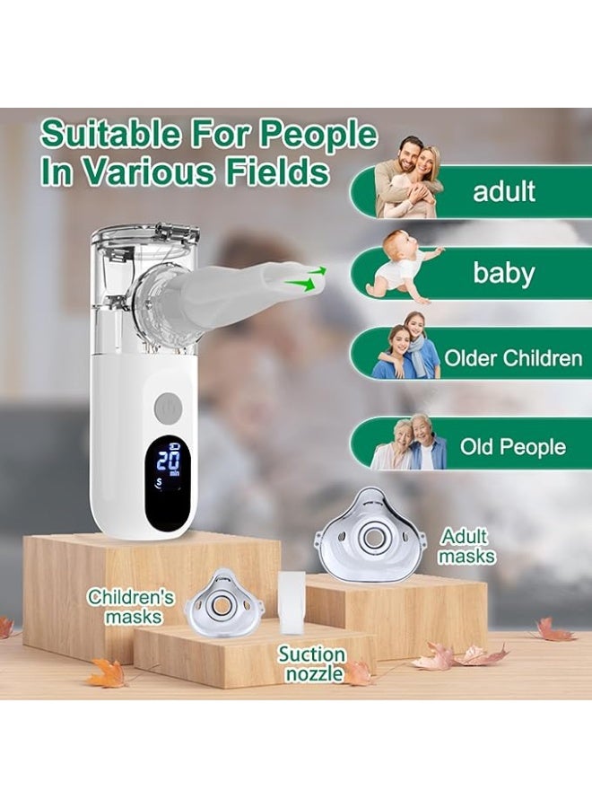 Portable Inhaler Device with LED Screen – Adjustable Mist Nebuliser for Adults & Children with Mouthpiece and Mask - Image 4