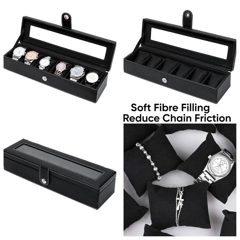 Hard Craft Best Handcrafted Ghadi Box for 6 Watch Slots Ideal for Men and Women Watch Collection Box - Image 3