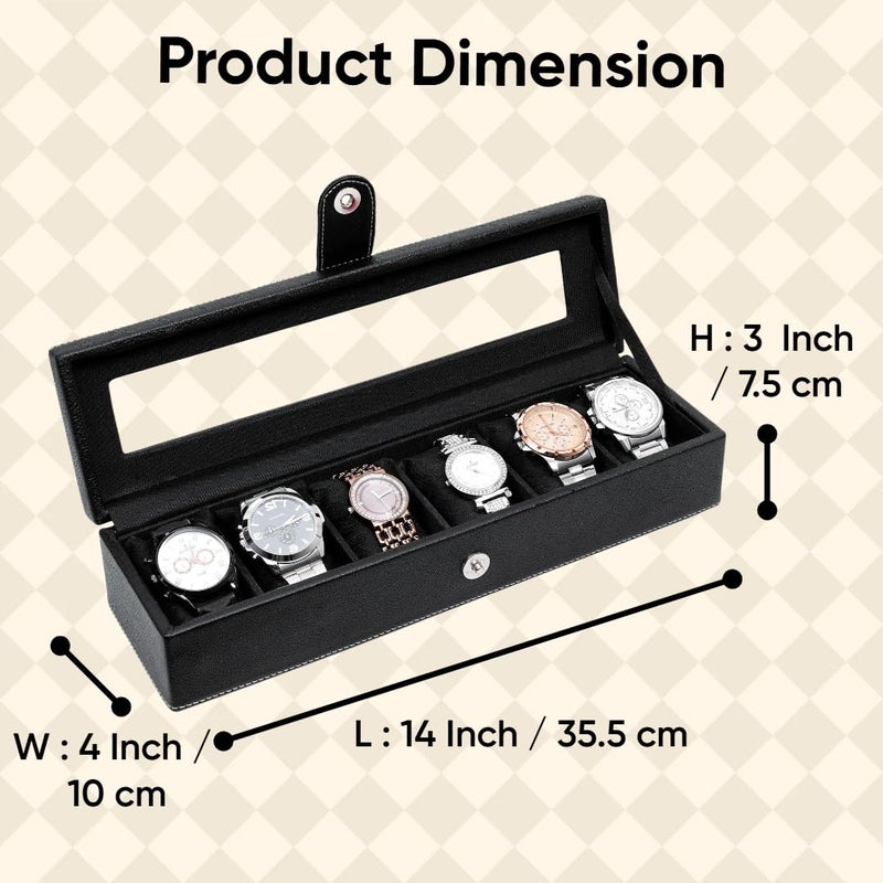 Hard Craft Best Handcrafted Ghadi Box for 6 Watch Slots Ideal for Men and Women Watch Collection Box - Image 5