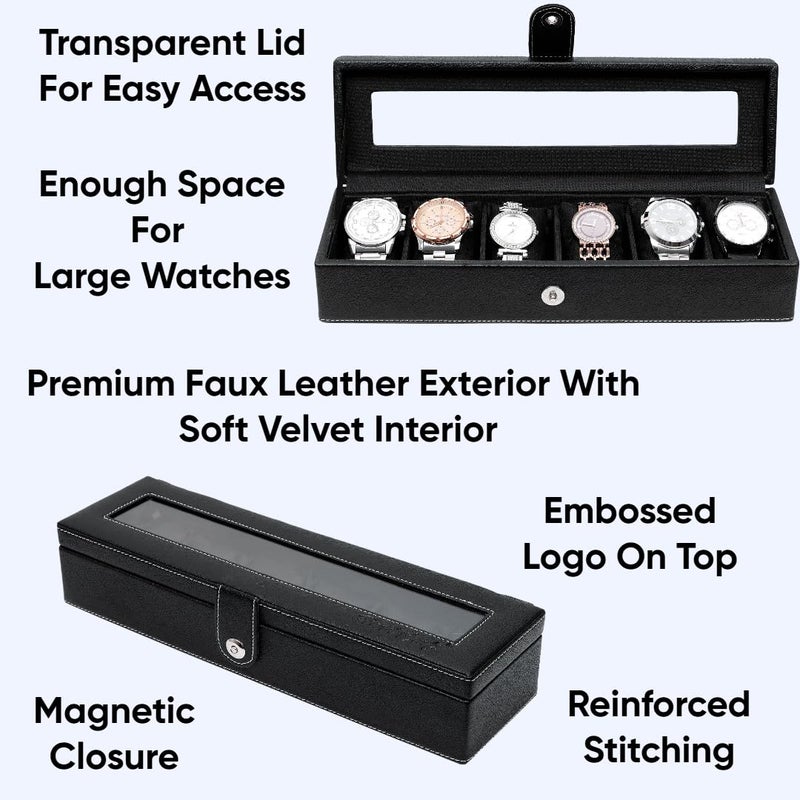 Hard Craft Best Handcrafted Ghadi Box for 6 Watch Slots Ideal for Men and Women Watch Collection Box - Image 4