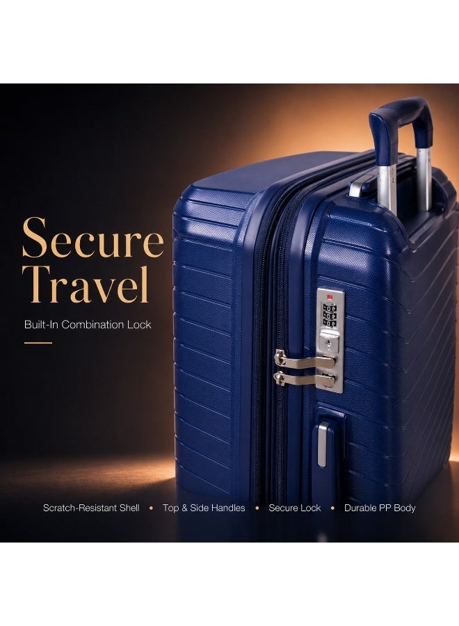 60 cm Luggage Trolley Bag with Textured Hard Shell, Original Polypropylene Material, Lightweight Travel Suitcase, 2-Year Warranty, Replacement Warranty from Authorized Distributor and Seller - Image 5