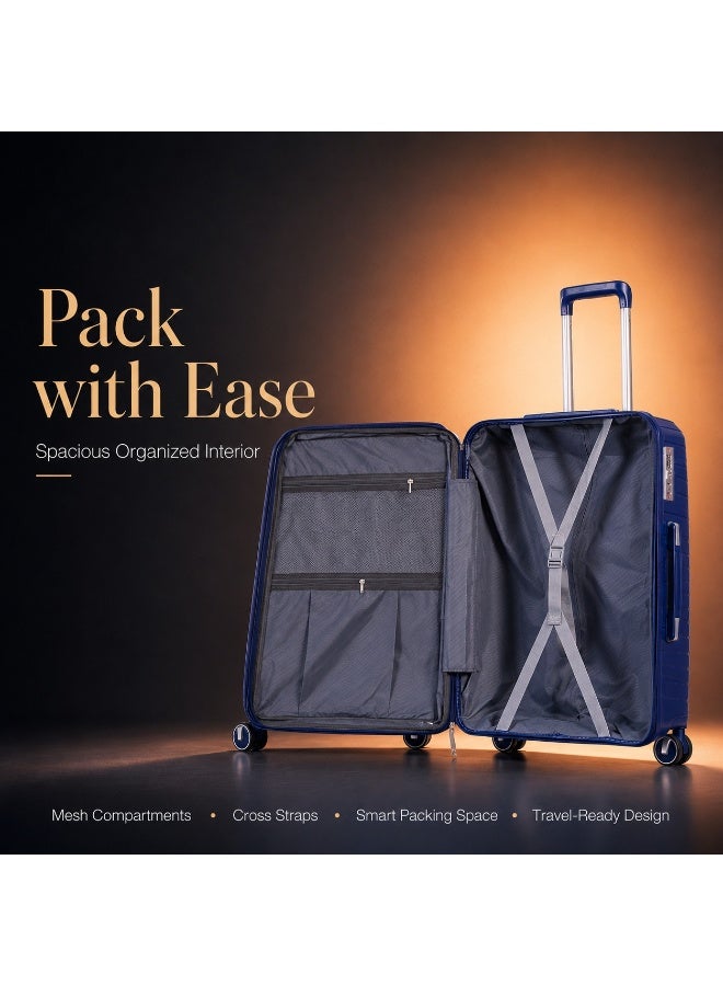 60 cm Luggage Trolley Bag with Textured Hard Shell, Original Polypropylene Material, Lightweight Travel Suitcase, 2-Year Warranty, Replacement Warranty from Authorized Distributor and Seller - Image 2