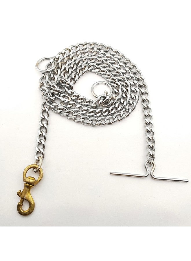 سلسلة كلاب ثقيلة الوزن مقطوعة بالماس مع سلسلة كلاب شديدة التحمل بخطاف نحاسي للكلاب الكبيرة (الطول: 63 بوصة السُمك: 3 سم) - Image 3