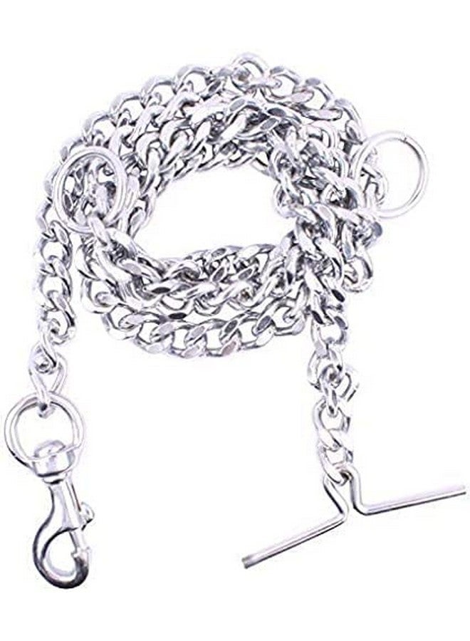 سلسلة كلاب ثقيلة الوزن مقطوعة بالماس مع سلسلة كلاب شديدة التحمل بخطاف نحاسي للكلاب الكبيرة (الطول: 63 بوصة السُمك: 3 سم) - Image 1