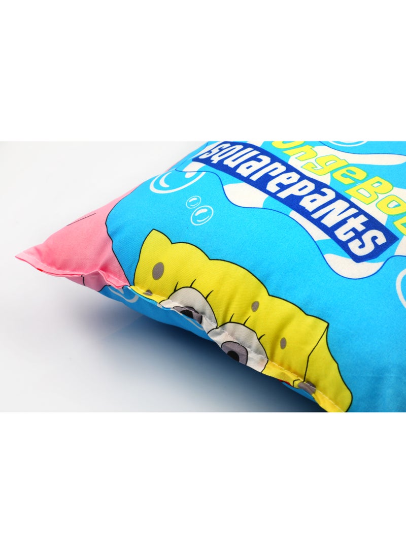 Sponge Bob Pillow, Toddler Sleeping Pillow, with SpongeBob logo, Soft and Comfortable, Microfiber Filling, multicolor, 38 × 58 cm - Image 2