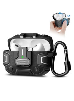 Case for Airpods Pro 2  Airpods Pro 2nd Generation Case with Secure Lock Magnets Full Body Shockproof Protective Case 2022 One Click Pop up 360 Degree Full Protection, Hybrid Drop Protection Black