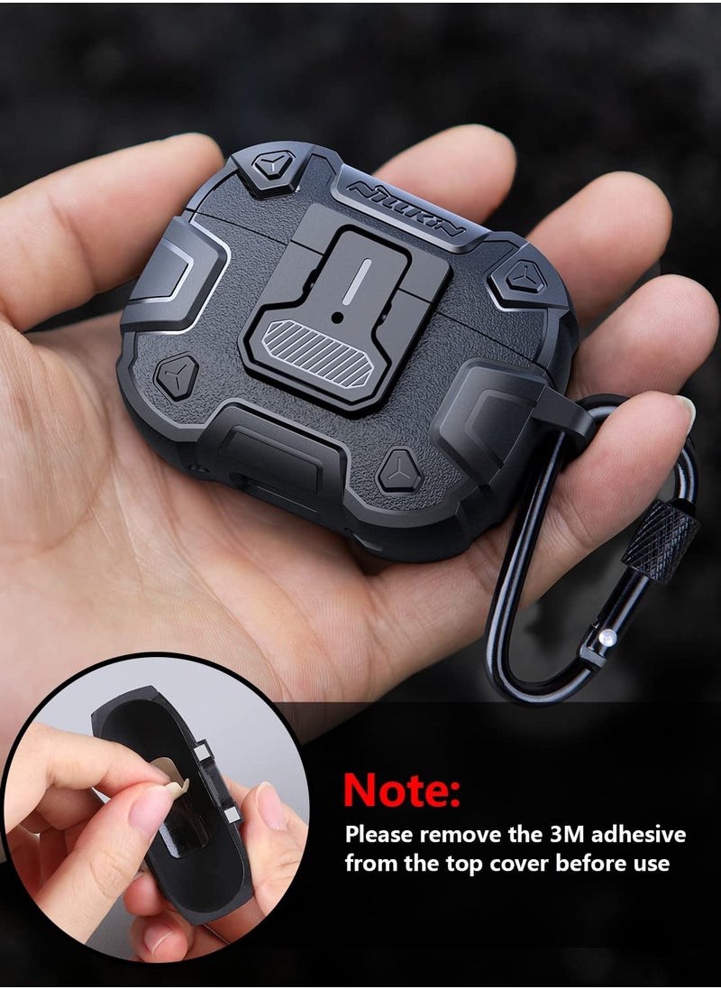 SYOSI - Case for Airpods Pro 2  Airpods Pro 2nd Generation Case with Secure Lock Magnets Full Body Shockproof Protective Case 2022 One Click Pop up 360 Degree Full Protection, Hybrid Drop Protection Black - Image 1