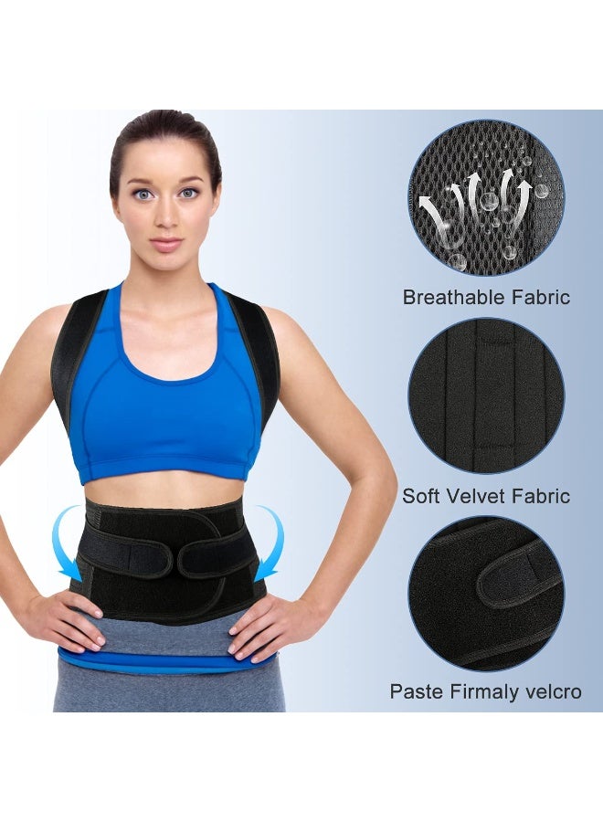 Adjustable Posture Corrector Back Brace for Men and Women, Upper and Lower Back Support Belt for Pain Relief and Spinal Alignment, Size S (Waist 24–29 inch) - Image 5