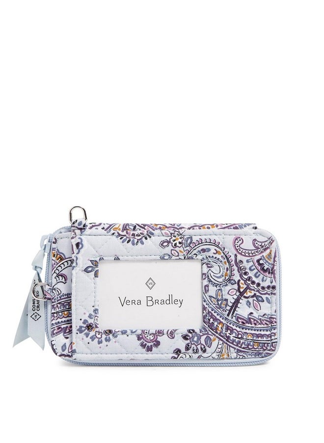 Vera Bradley - Cotton Smartphone Wristlet With Rfid Protection Soft Sky Paisley - Image 1