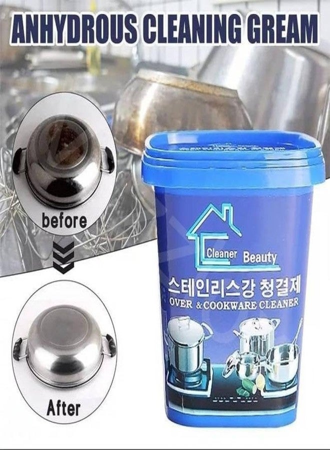 BBD kitchen shop Stainless Steel Cleaner for Removing Tough Stains Rust or Scale, Utensil cleaner for Burnt Marks, Cookware Cleaner Paste for Pots Pans, Magic Multipurpose Cleaner & Polish (450 gm) - Image 4