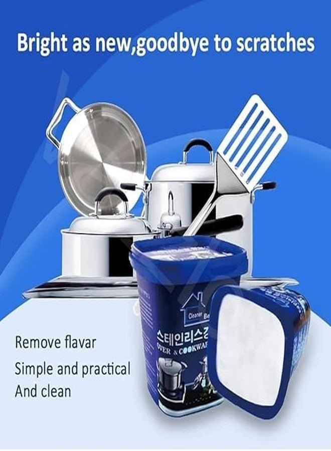 BBD kitchen shop Stainless Steel Cleaner for Removing Tough Stains Rust or Scale, Utensil cleaner for Burnt Marks, Cookware Cleaner Paste for Pots Pans, Magic Multipurpose Cleaner & Polish (450 gm) - Image 3