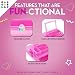 Caboodles On-The-Go Girl Makeup Box, Two-Tone Violet on Silver Sparkle, Hard Plastic Makeup Organizer Box, Built-In Mirror, Secure Latch for Safe Travel, Spacious Storage for Large Items - Image 3