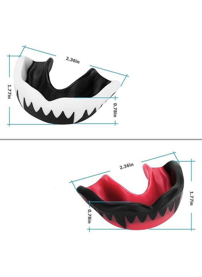Generic Sports Mouth Guard, 2 Pcs Sports Gum Shield Adults and Junior Mouth Guard with Portable Case, Mouldable Slim Fit Mouthguard for Boxing, MMA, Rugby, Martial Arts, Judo, Karate, Hockey (White+Red)  - Image 5