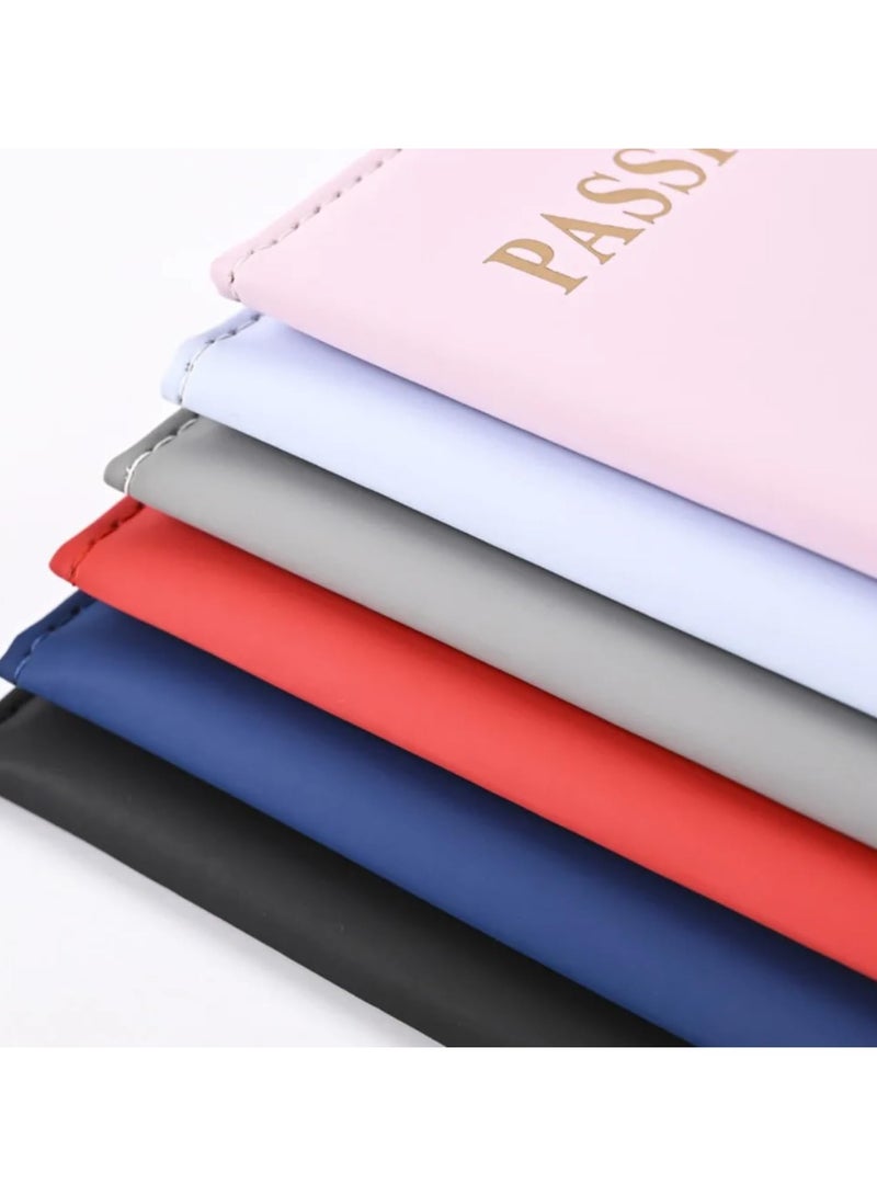 SOLDOUT Passport Protection Case Ticket Holder PU Leather Card Sleeve Multi-function ID For Cabin Flight Crew Pilot Traveller Tourist Couples (Red) - Image 3