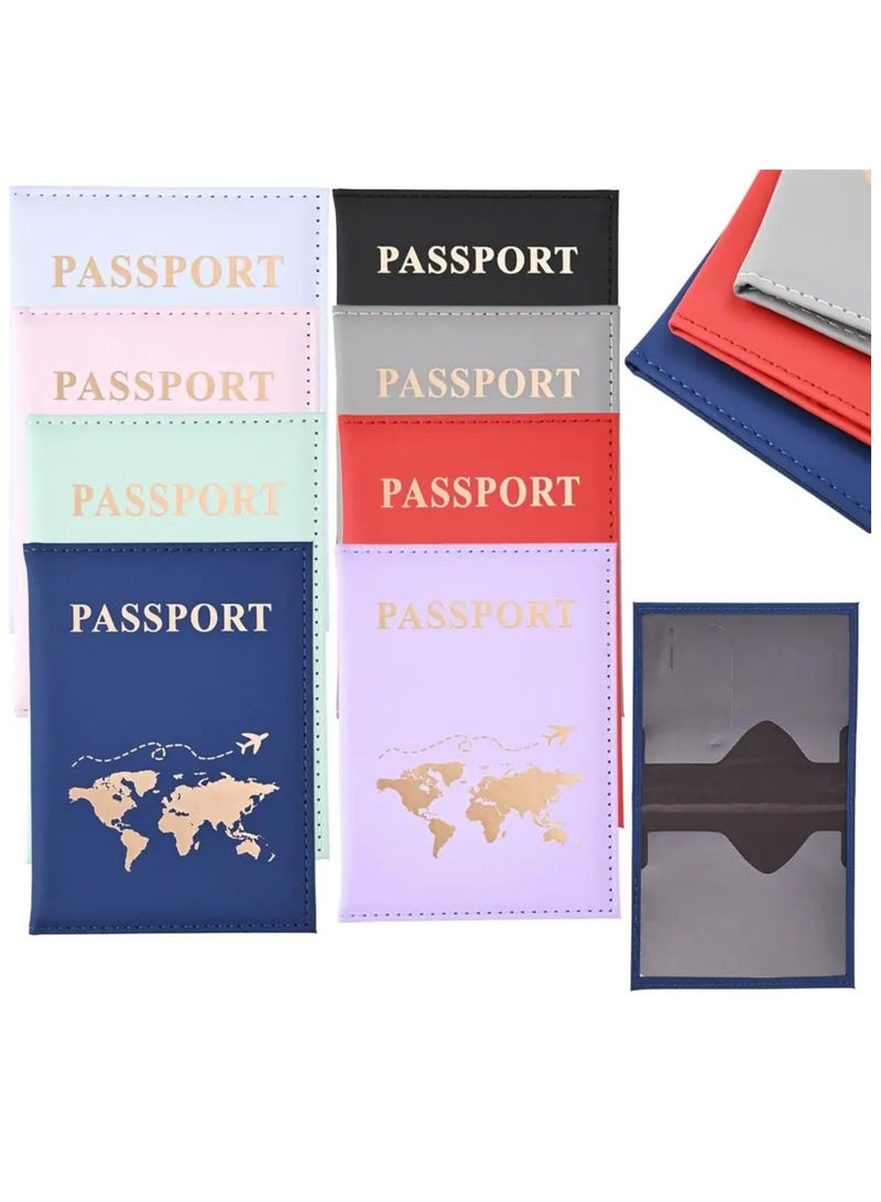 SOLDOUT Passport Protection Case Ticket Holder PU Leather Card Sleeve Multi-function ID For Cabin Flight Crew Pilot Traveller Tourist Couples (Red) - Image 5