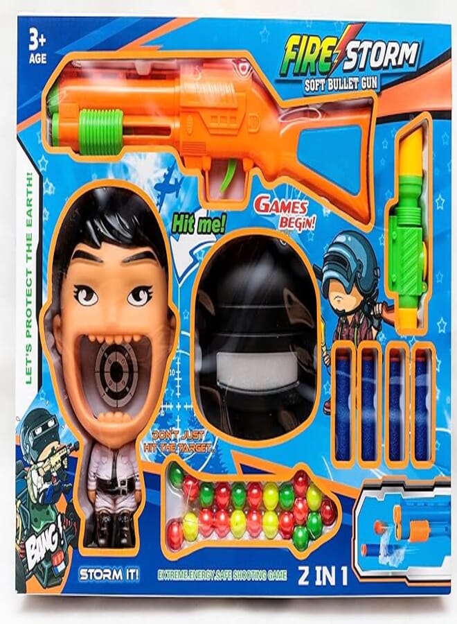 CAROL FIRE Storm Soft Bullet Gun +3Y 167-20 boy toys, girl toys, birthday gift, Christmas gift, growth, fun, for kids.
