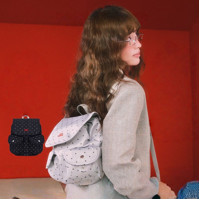 Women's Polka Dot Backpack, Casual Travel, Large Capacity - Image 1
