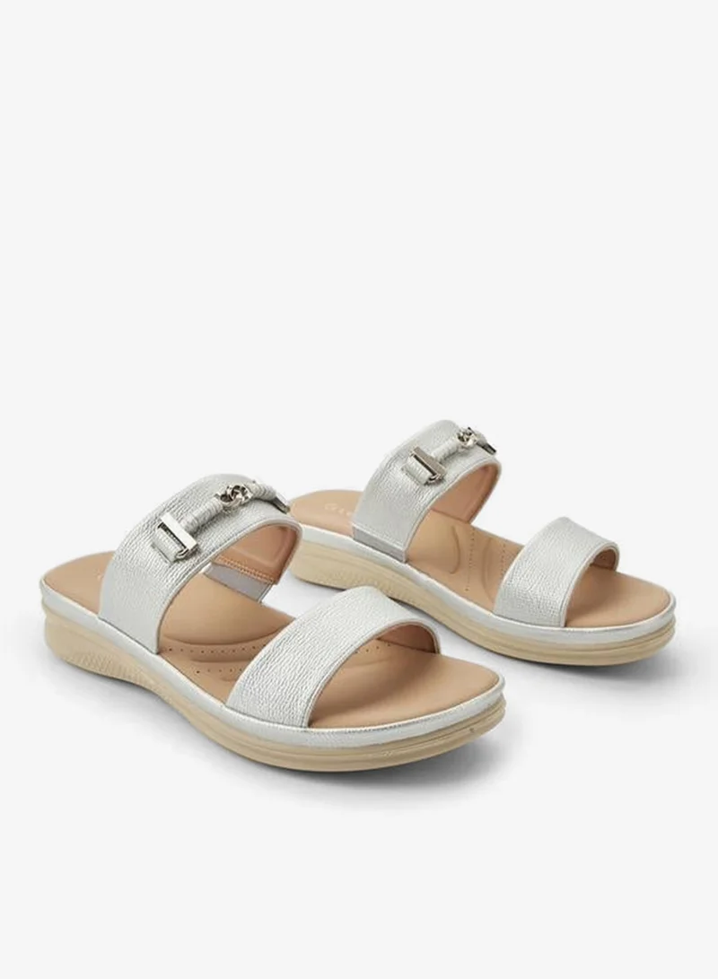 لو كونفورت Women Metallic Detail Slide Sandals