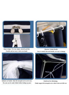 Y&D Bed Canopy Tents Curtain Blackout Curtain Single Bed Tent Curtain Student Shading Cloth Bed Canopy Mosquito Net Student Sleep Privacy Protection  - Image 5
