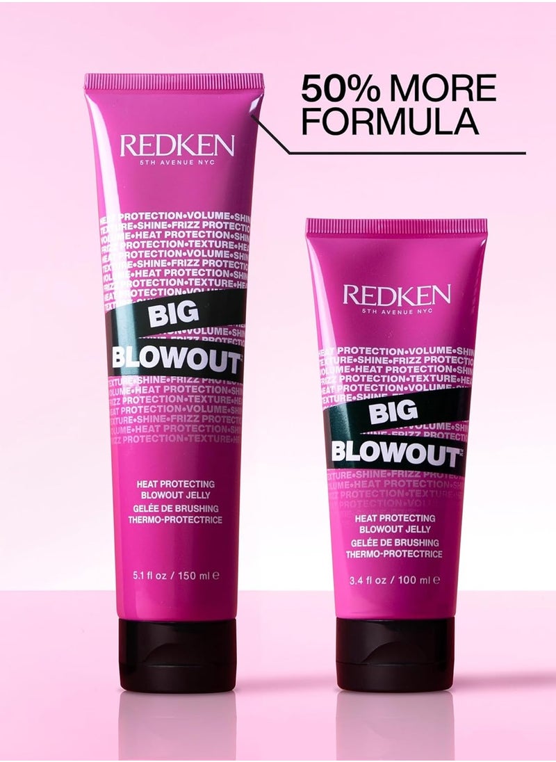 REDKEN - Redken Big Blowout Heat Protection Jelly Serum | Offers Shine and Texture | Frizz Control | Volume for Fine Hair | Blowdry Gel | For All Hair Types - Image 1