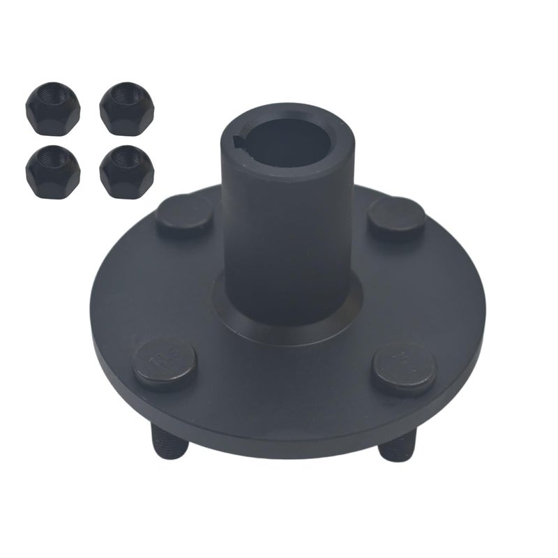 jtfrkope Go Kart Live Axle Hub 4" x 4" Wheel Hub for 1â€ Shaft,with 1" to 3/4" Step Down 2PCs - Image 2
