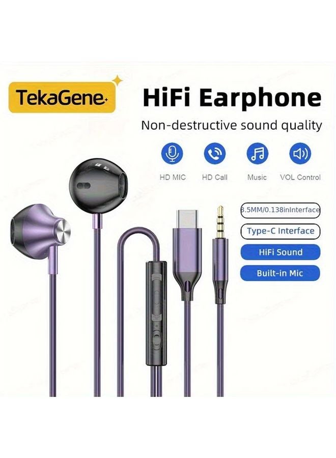 3 5mm Red Half In Ear Wired Headphones with Mic for iPhone Android Xiaomi Redmi - Image 2