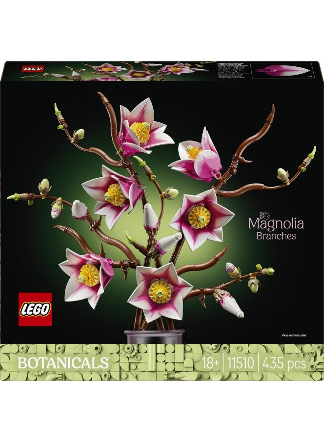 LEGO Botanicals Magnolia Branches - Faux Flowers Set 11510 (Age 18+, 435 Pieces) - Image 2