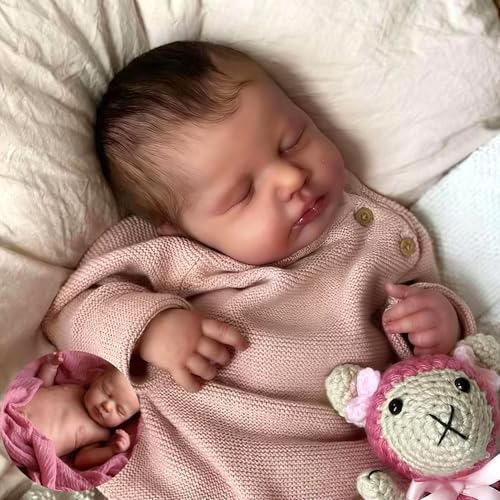 Anano Reborn Baby Dolls Silicone Full Body20 in Realistic Baby Doll Girl Full Silicone Babys Doll Lifelike Newborn Babies Real Life Reborn Dolls Painted Hair with Accessories - Image 1