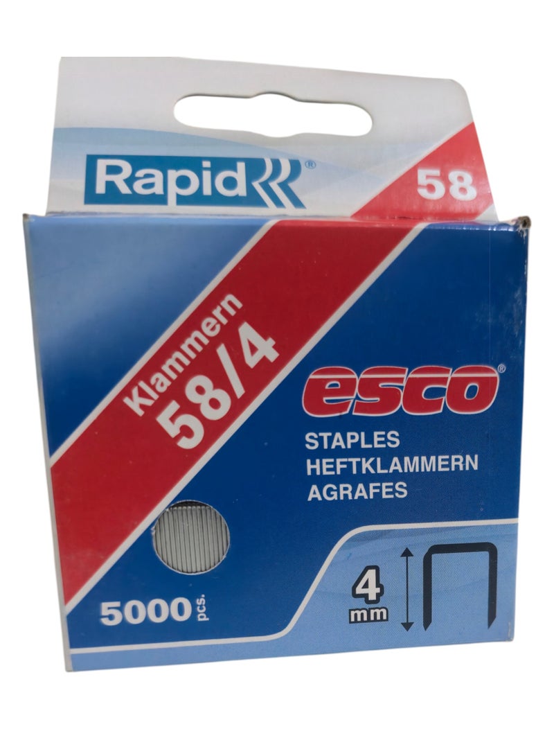 Rapid ESCO 58/4mm Fine Wire Staples 5000pcs – Code 5000111 - Image 2