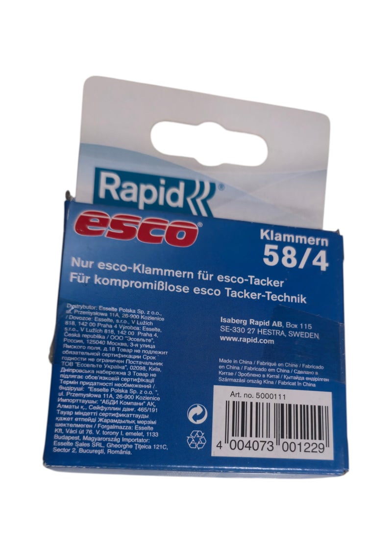 Rapid ESCO 58/4mm Fine Wire Staples 5000pcs – Code 5000111 - Image 5
