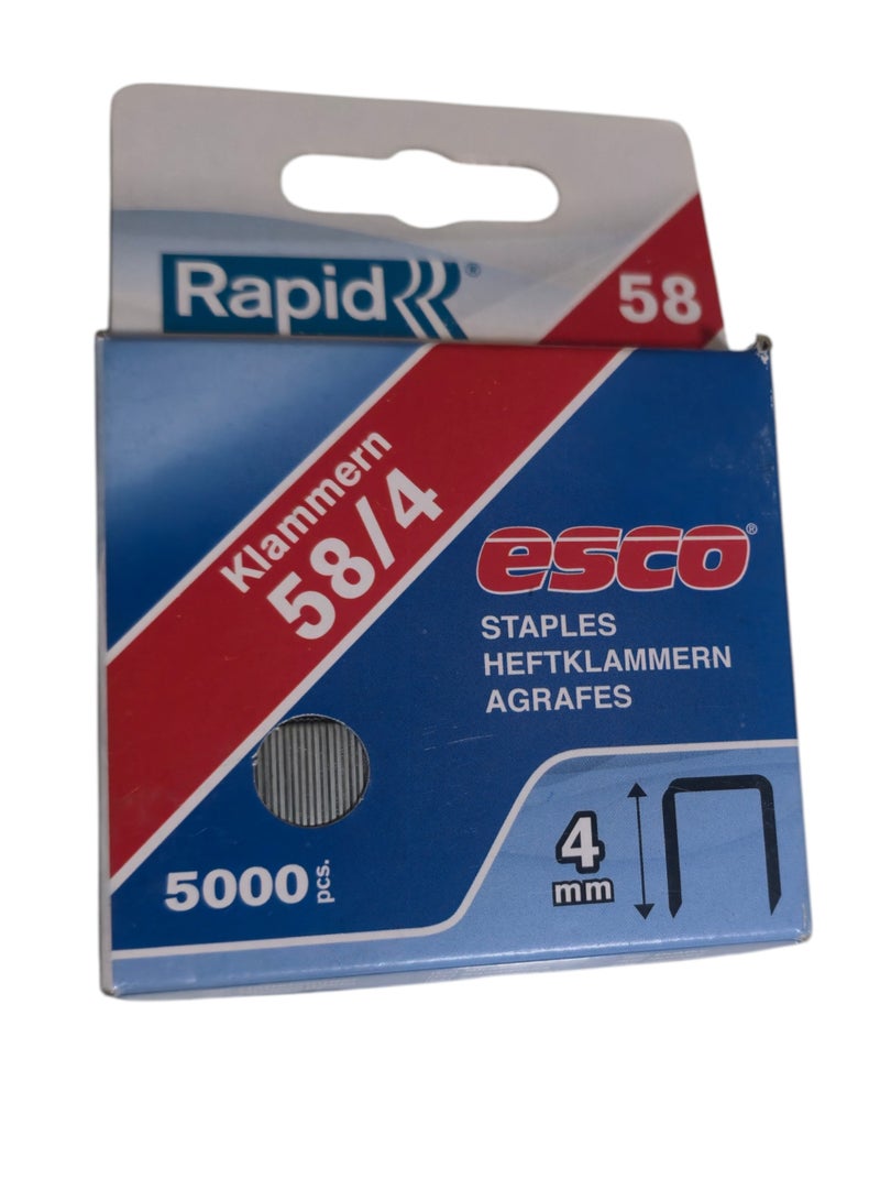 Rapid ESCO 58/4mm Fine Wire Staples 5000pcs – Code 5000111 - Image 4