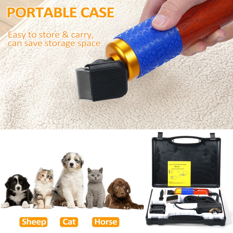 Carpet Trimmer Tufting Clippers Stepless Speed Carpet Shears with 2 Blades Low Noise Rug Tufting Trimmer Carpet Carving Clippers Rug Making Tool for Tufting Carpet Rug Clean 200W - Image 3