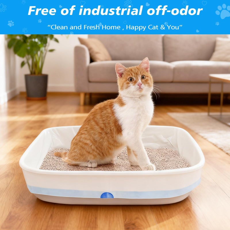 Lunoleum 33 Count Jumbo Litter Box Liners 36" X 18",2mil Pre-Separated Cat Litter Bags with Heavy Duty Drawstring,Extra Thick Leakproof Cat Pan Liners for Kitty Box - Image 4