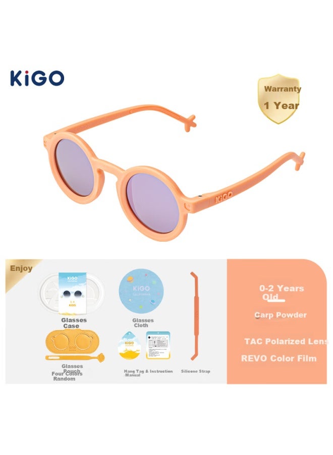 Kigo Kigo Kids Polarized Uv Protection Sunglasses Salmon Pink (0-2 Years) - Image 1
