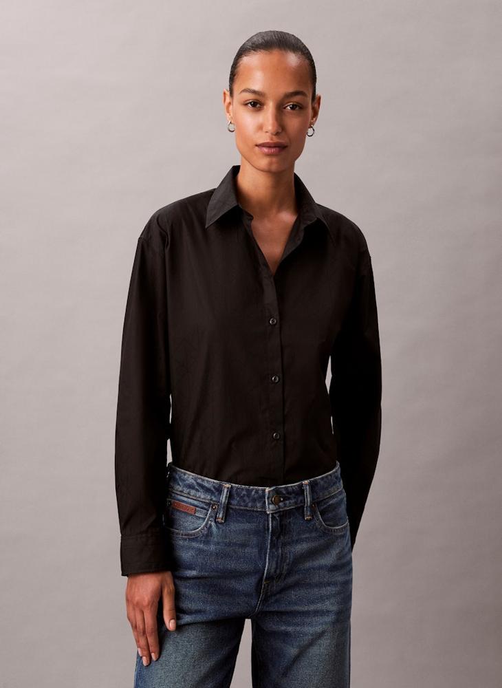 Calvin Klein Jeans All Over Print Logo Long Sleeve Shirt - Image 1