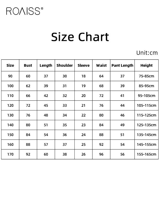 roaiss Boys 2PCS Summer Pajamas Set, Modal Nightwear Set with Short Sleeve Top and Elastic Waist Pants, Skin-friendly Breathable Sleepwear Set for Boys, Comfortable Lightweight Jammies, Perfect for Sleeping or Lounging Around Your House - Image 4