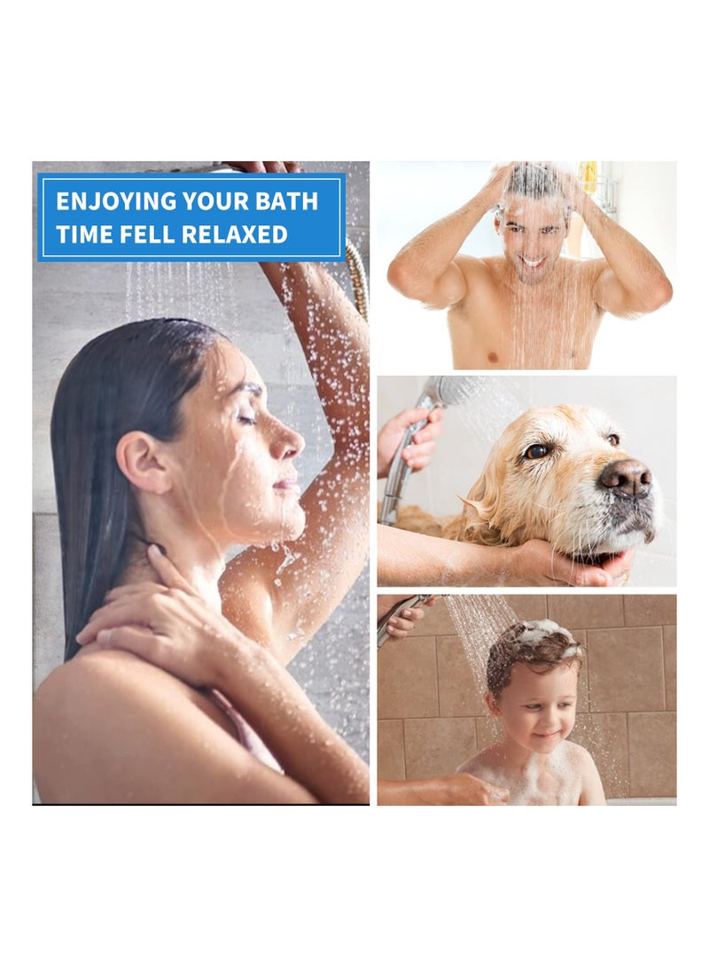 Shower Head with Handheld Handheld On Off Switch 6 Spray Settings Water Saving High Pressure Heads Suitable for Baby Pets Chrome Finish - Image 3