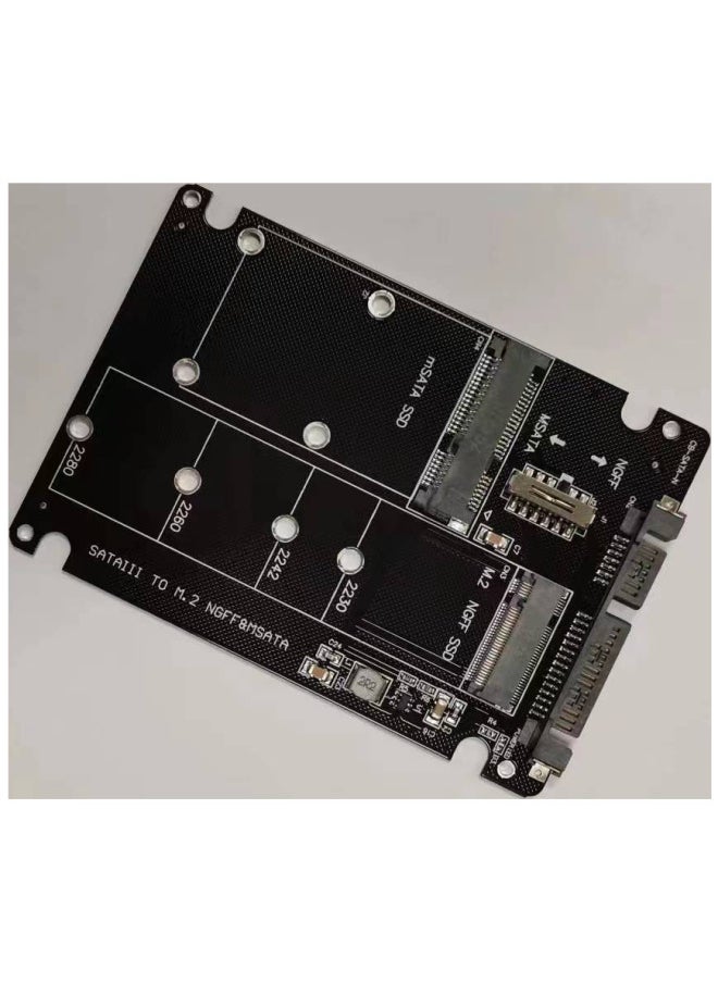 Ngff To Sata Dual-use Adapter Card Mini Sata To Converter Card Msata Digital Computer Accessories-Color:CS-S1