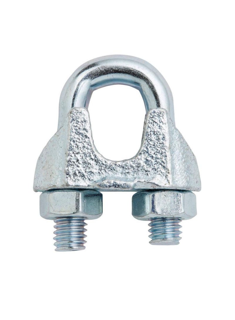 ACE Diall Zinc-Plated Steel Wire Rope Clamp Pack 90 x 8mm 2Pcs