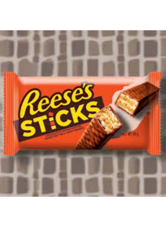 Reese's Sticks Crispy Wafer & Peanut Butter Creme – Milk Chocolate Coated – Pack of 2 (42g each) - Image 2
