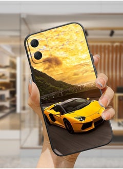 Protective Shockproof Case Cover For Samsung Galaxy A05 Lamborghini car beach design Drawing