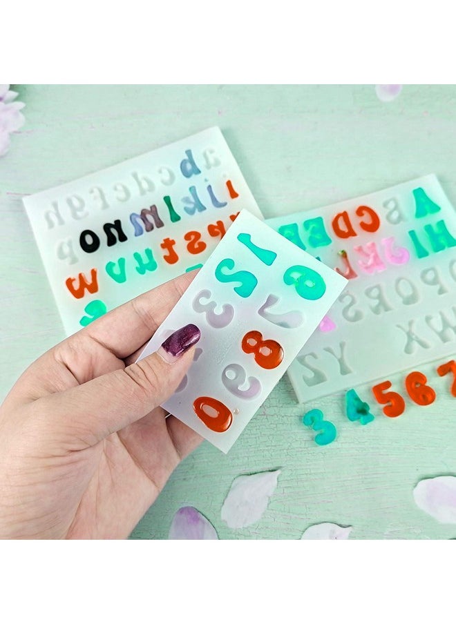 PalkSky 3Pcs Mini Letter Resin Molds - Small Silicone Number Alphabet Epoxy Casting Mold For Diy Keychain Pendant Earring Jewelry, Gummy Candy Chololate Cake Decoration  - Image 4