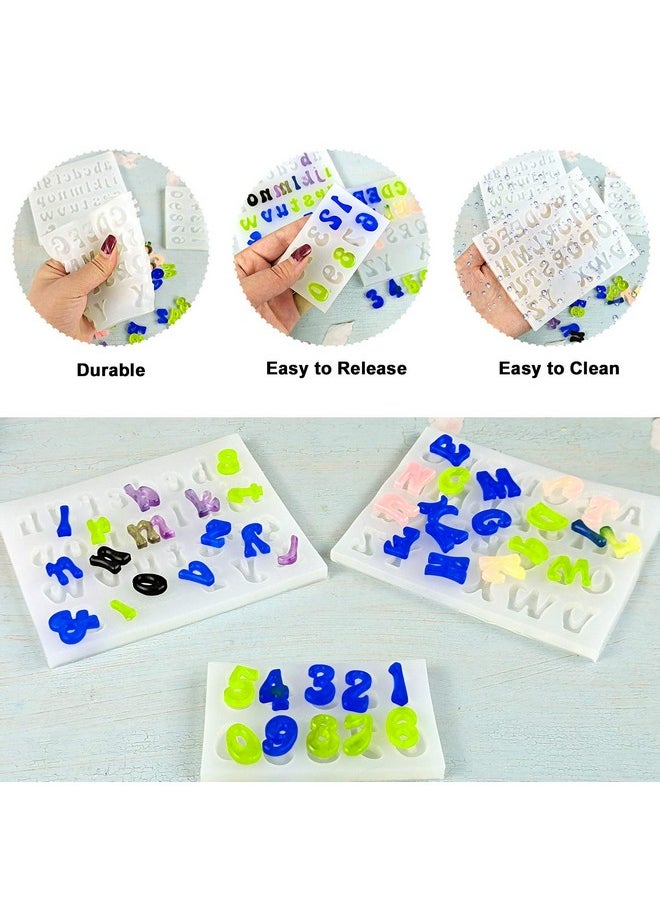PalkSky 3Pcs Mini Letter Resin Molds - Small Silicone Number Alphabet Epoxy Casting Mold For Diy Keychain Pendant Earring Jewelry, Gummy Candy Chololate Cake Decoration  - Image 5