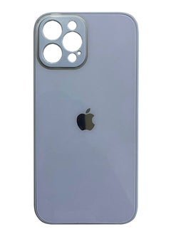 Generic iPhone 12 Pro Max Back Cover Tempered Glass With Silicone Rubber Frame For IPhone 12 Pro Max Case - Baby Blue  - Image 1
