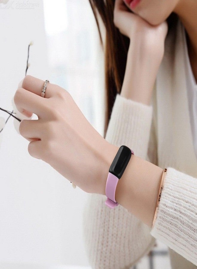 مجموعة من 6 أساور لساعة Fitbit Inspire 3، مناسبة للرجال والنساء، مصنوعة من السيليكون الناعم، قابلة للتعديل، وهي أساور بديلة متوافقة مع جهاز تتبع اللياقة البدنية Fitbit Inspire 3. - Image 5