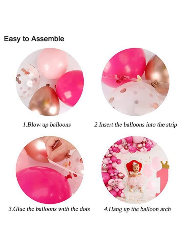 دونيسو 82 قطعة متعددة الألوان بالون إكليل قوس كيت معدني وردي الباستيل اللاتكس بالونات مجموعة لزينة زفاف عيد ميلاد الطفل الخلفية - Image 3