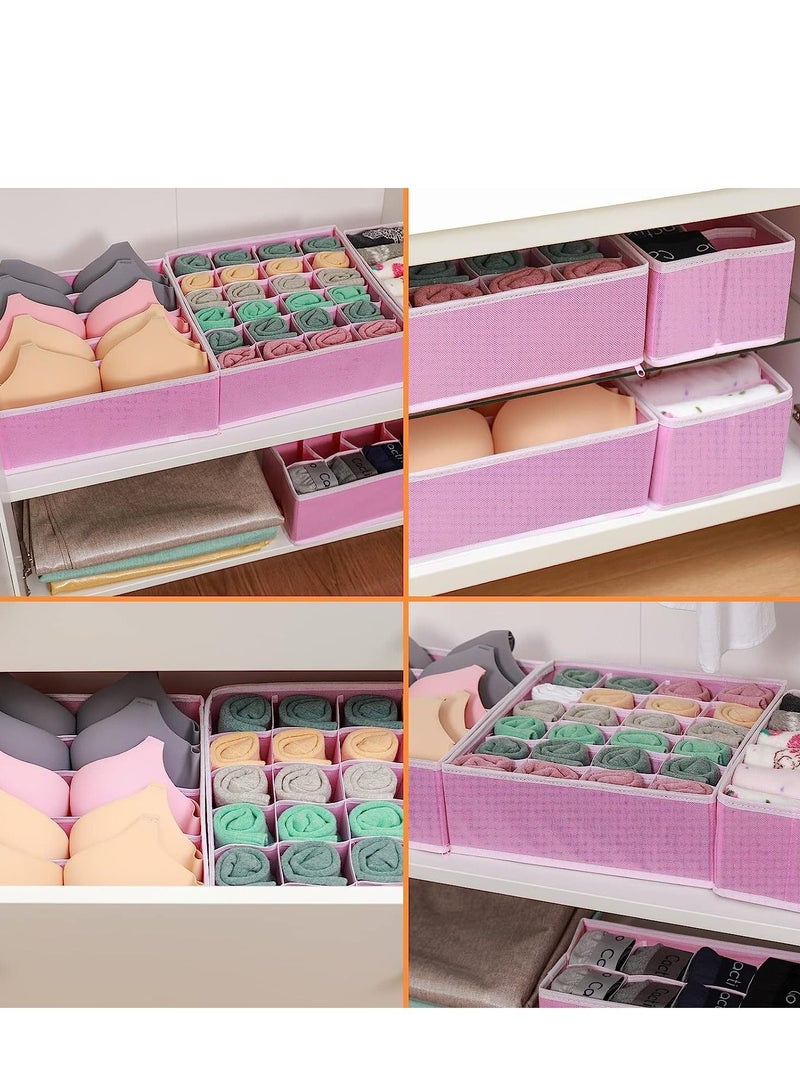 4 Pcs Underwear Drawer Organizers Divider, Closet Socks Organizer and Storage Boxes for Lingerie, Bra, Undies - Image 5