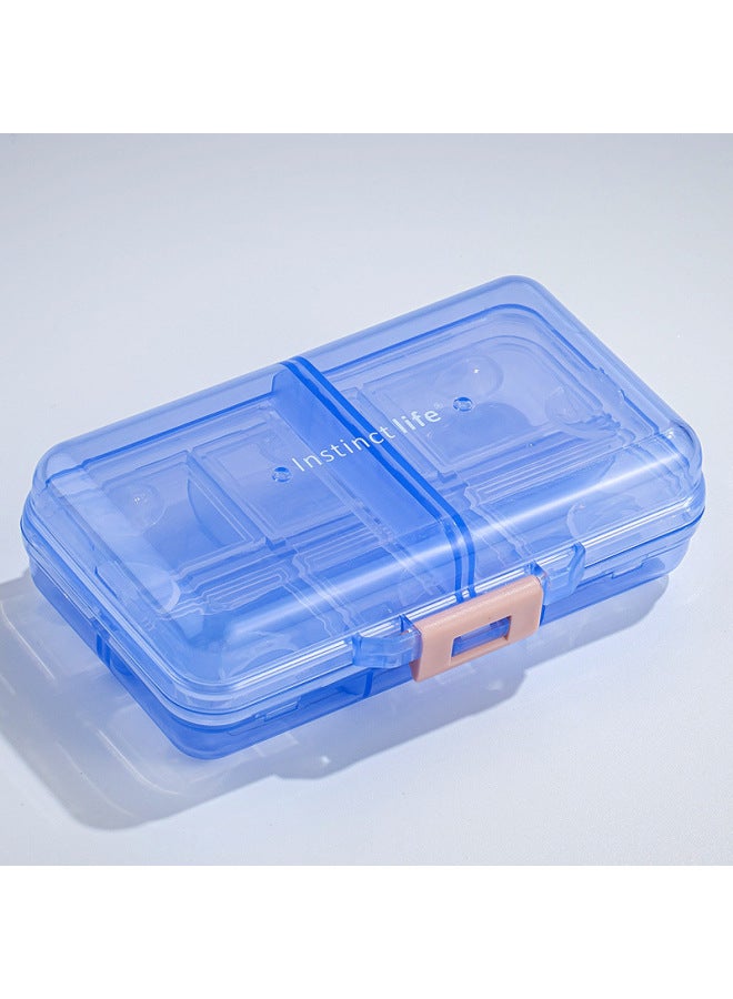 Double-sided Eight-compartment Medicine Box, Portable Medicine Storage Box, Seven-day-a-week Portable Medicine Box, elry And Earring Storage Box
