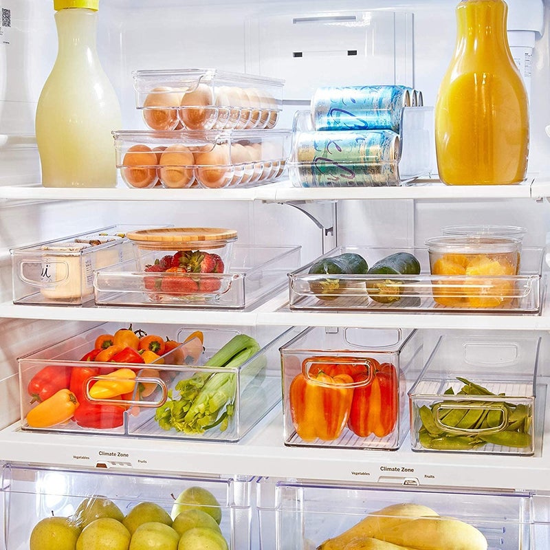 INKULTURE Acrylic Egg Storage Box Or Egg Trays For Refrigerator With Lid Handles Rectangular Egg Tray Box For 18 Egg Clear Unbreakable - Image 4
